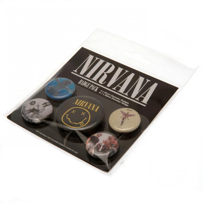 Nirvana Button Badge Set, side angle