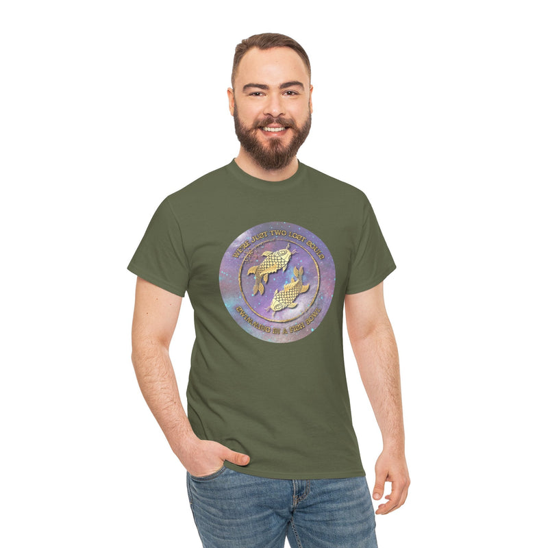 'Lost Souls' Celestial Fish Lyric T-Shirt, showing reverse