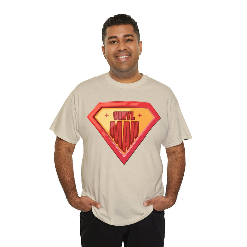 'Vinyl Man' Men's Superhero T-Shirt, alternate view