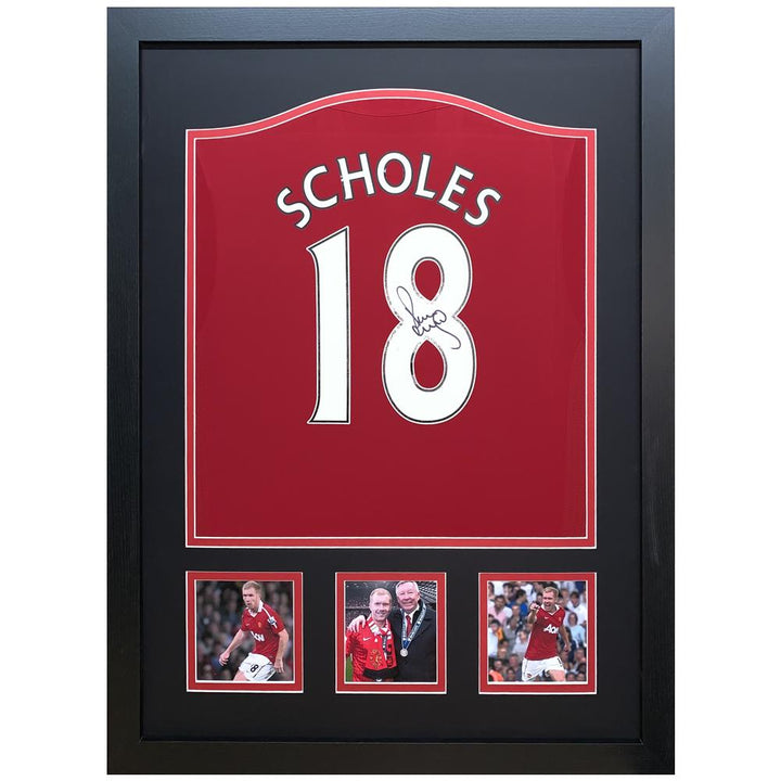 Manchester United Paul Scholes Signed Shirt (Framed)