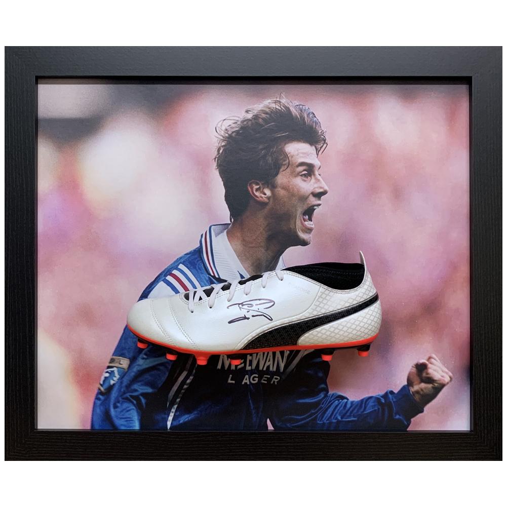 Rangers FC Laudrup Framed Signed Boot