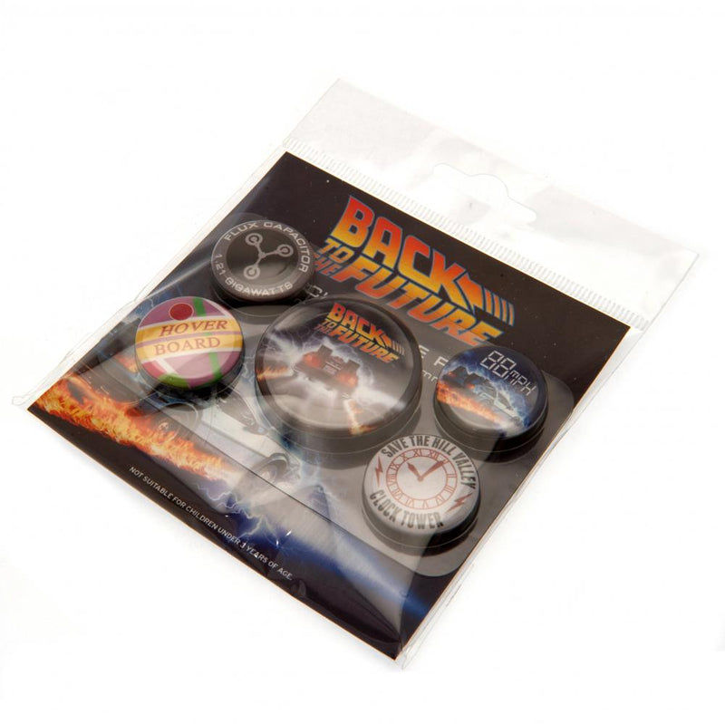 Back To The Future Button Badge Set, side angle