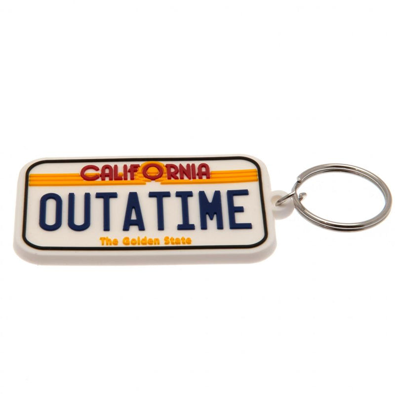 Back To The Future License Plate PVC Keyring, alternate view