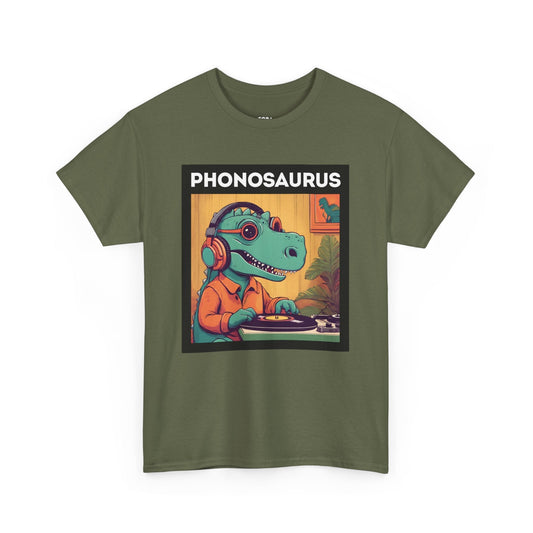 'Phonosaurus' Men's Vinyl T-Shirt collectible from Coda Records