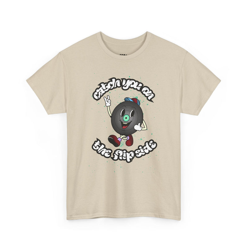 'Catch You On The Flip Side' Men's Vinyl T-Shirt, additional view
