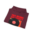 'Vinyl Records Are Groovy' Men's Hoodie, close-up detail