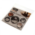 Star Wars: The Mandalorian Button Badge Set, side angle