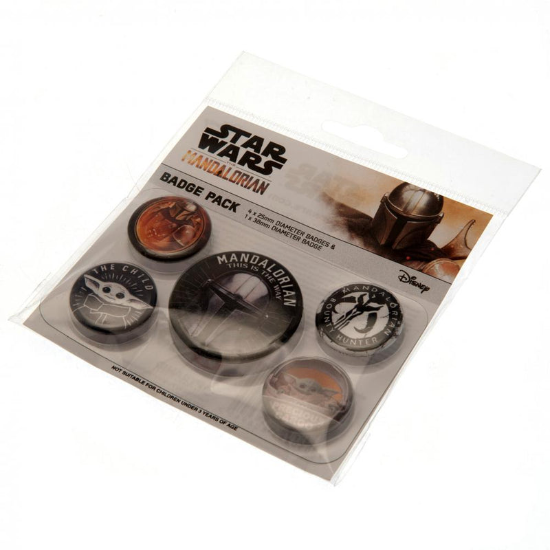 Star Wars: The Mandalorian Button Badge Set, side angle