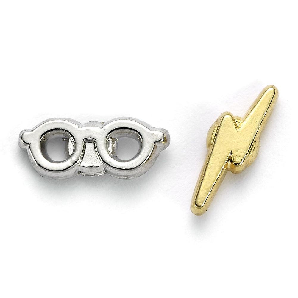 Harry Potter Silver Plated Earrings Lightning Bolt & Glasses