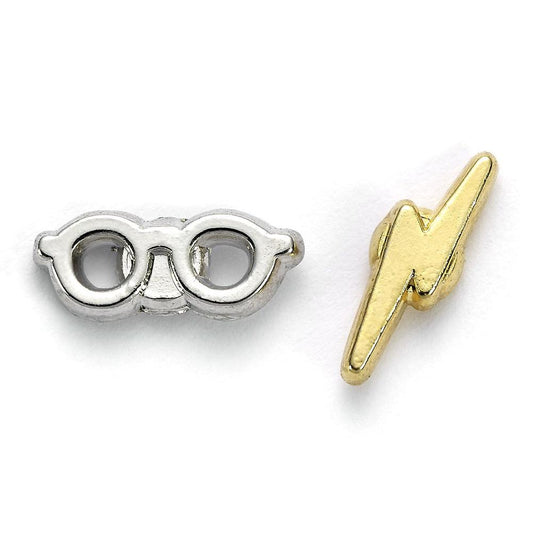 Harry Potter Silver Plated Lightning Bolt & Glasses Stud Earrings collectible from Infinity Collectibles 2026