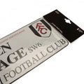 Fulham FC White Street Sign, close-up detail