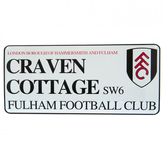 Fulham FC White Street Sign collectible from Infinity Collectibles 2026