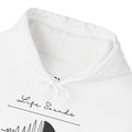 'Life Sounds Better on Vinyl' Men's Hoodie, showing reverse