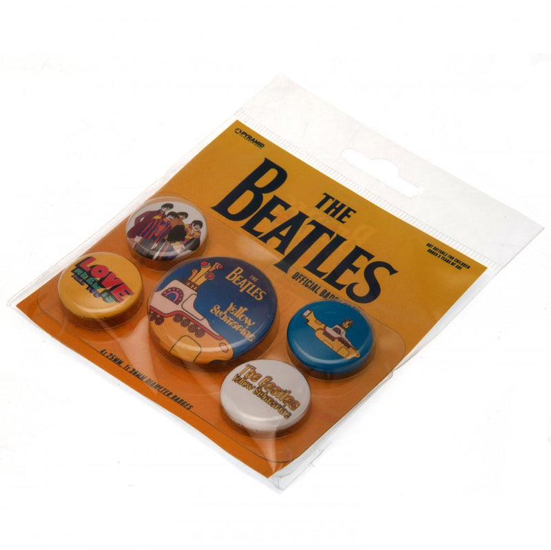 The Beatles Yellow Submarine Button Badge Set, side angle
