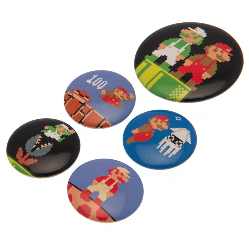 Super Mario Retro Button Badge Set, alternate view