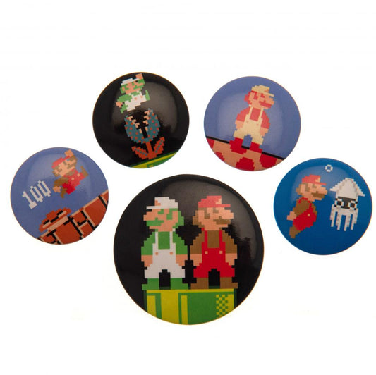 Super Mario Retro Button Badge Set collectible from Infinity Collectibles 2026