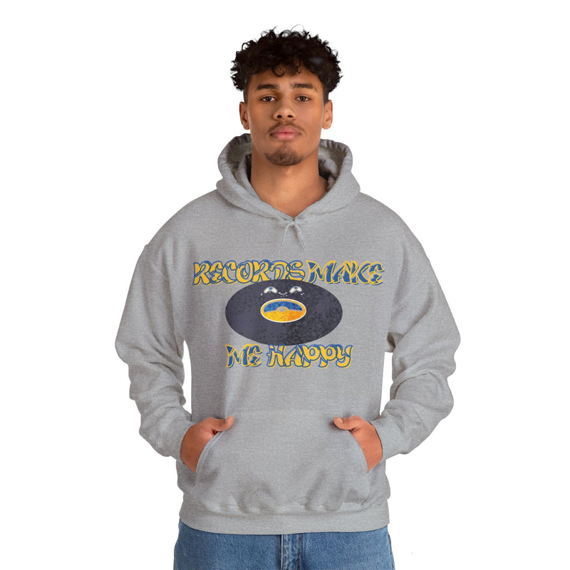 'Records Make Me Happy' Men's Hoodie, product detail