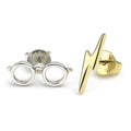 Harry Potter Sterling Silver Lightning Bolt & Glasses Stud Earrings collectible from Infinity Collectibles 2026