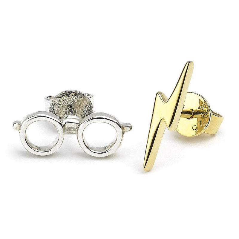 Harry Potter Sterling Silver Lightning Bolt & Glasses Stud Earrings collectible from Infinity Collectibles 2026