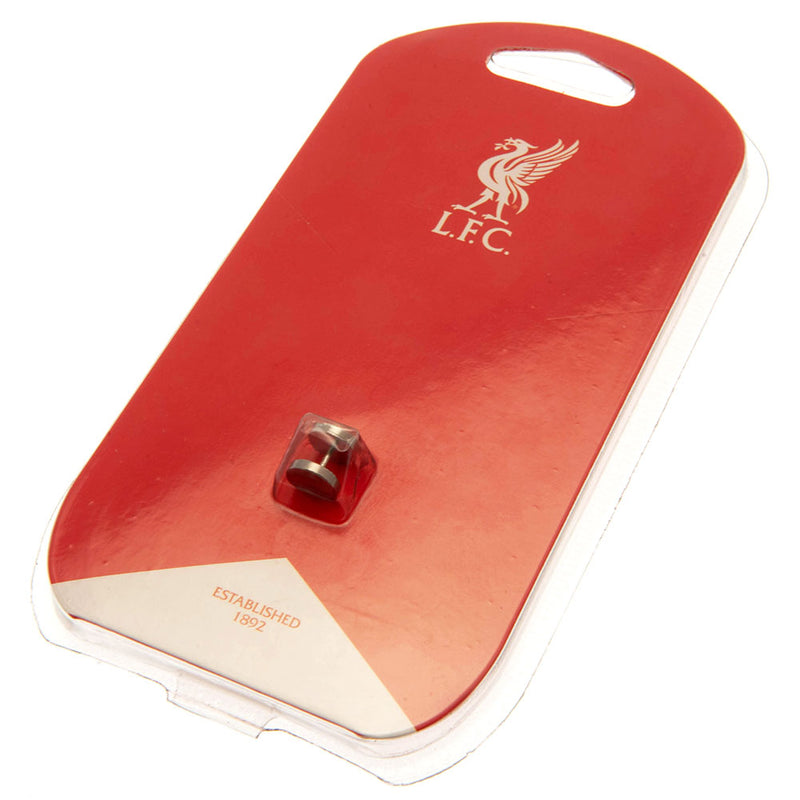 Liverpool FC Stainless Steel Stud Earring LB, side angle