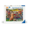 Cute Dogs in the Garden 500 Piece Jigsaw Puzzle