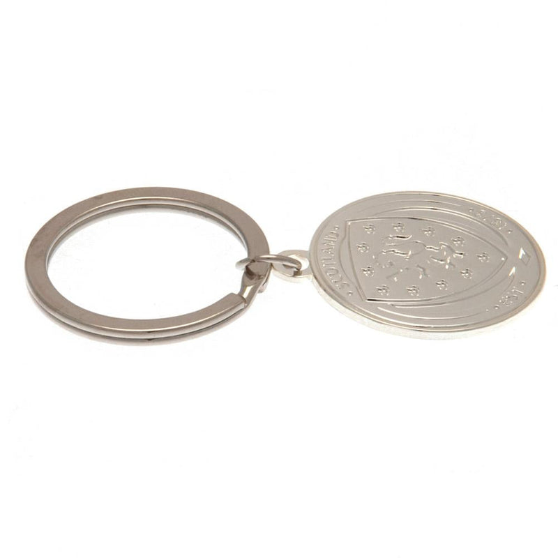 Scottish FA Silver Plated Crest Keyring, alternate view