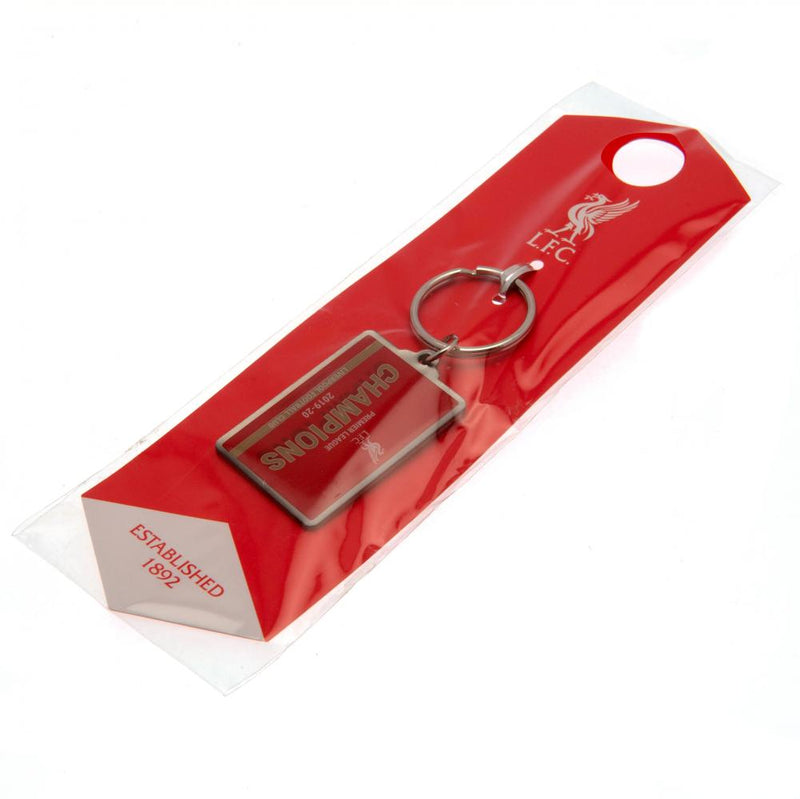 Liverpool FC Premier League Champions Keyring, side angle