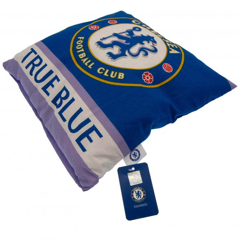 Chelsea FC True Blue Cushion, side angle