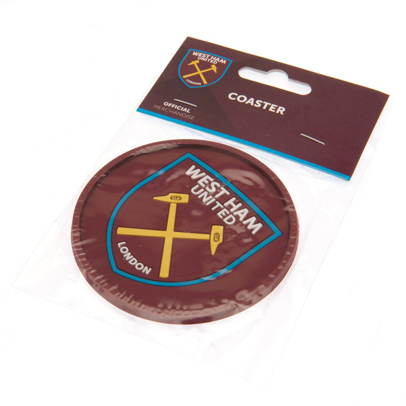 West Ham United FC Silicone Coaster, side angle