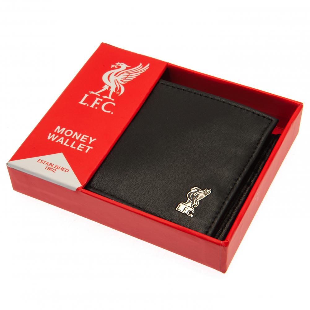 Liverpool FC Metal Crest Leather Wallet