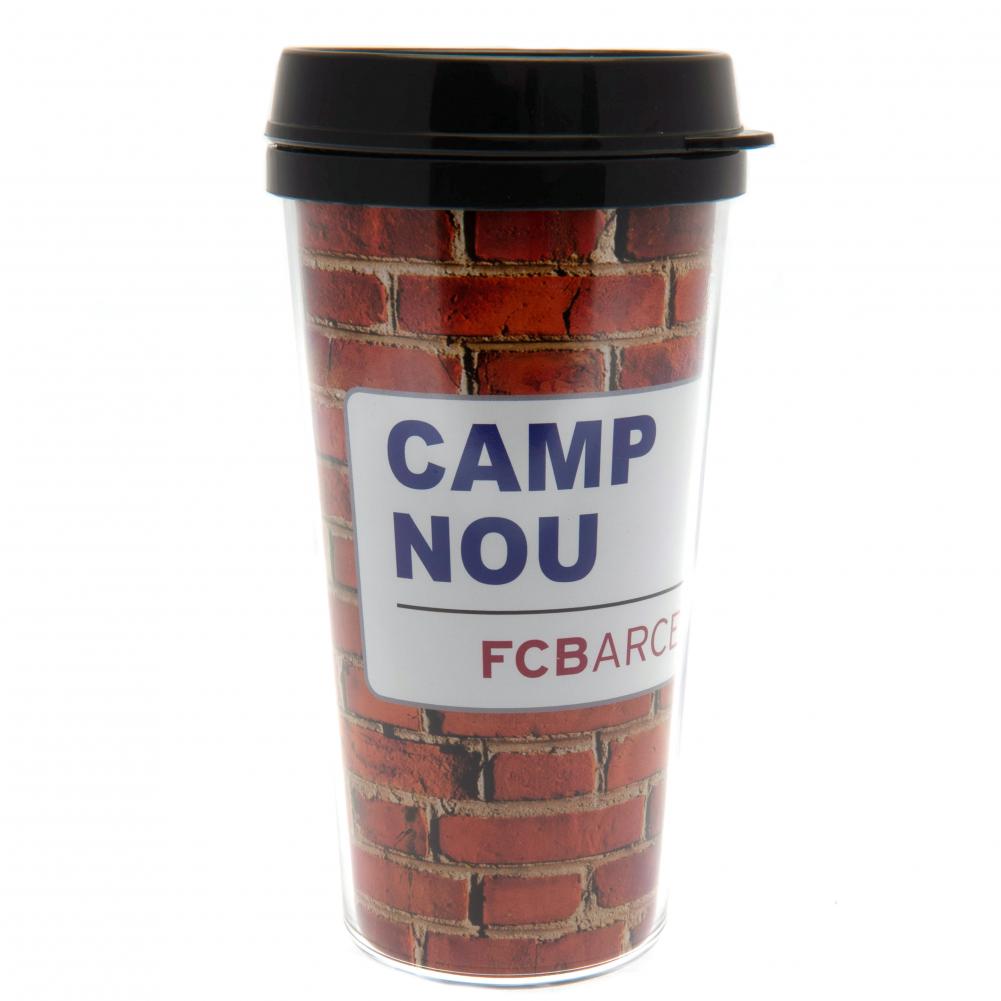 FC Barcelona Street Sign Travel Mug