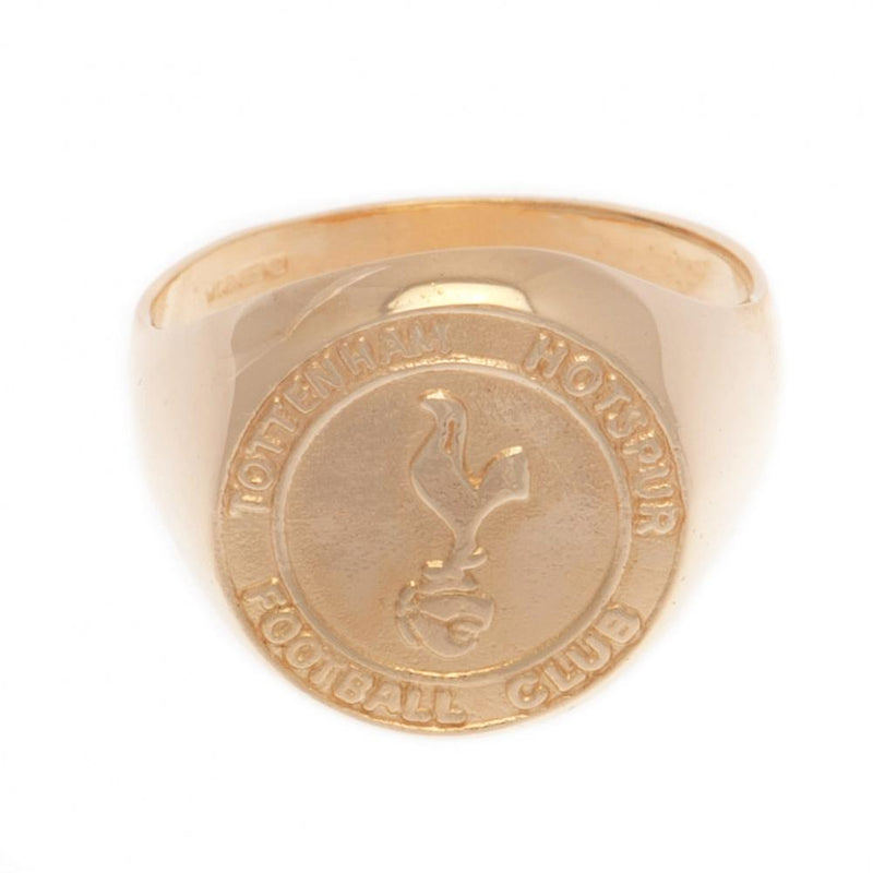 Tottenham Hotspur FC 9ct Gold Crest Ring Medium, side angle