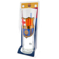 FC Barcelona Colour Crest Tall Beer Glass, side angle