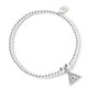 Harry Potter Sterling Silver Deathly Hallows Crystal Bracelet