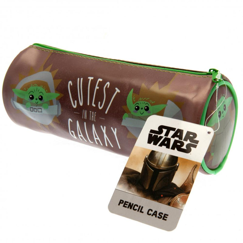 Star Wars: The Mandalorian Barrel Pencil Case Cutest, close-up detail