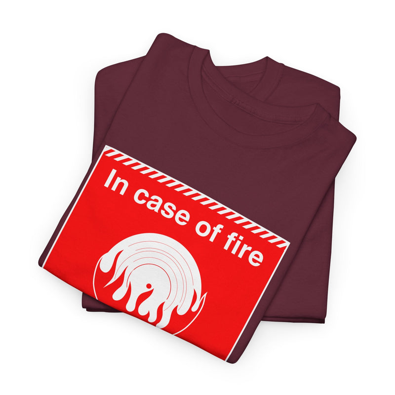 'In Case of Fire, Save My Vinyl' T-Shirt, additional view