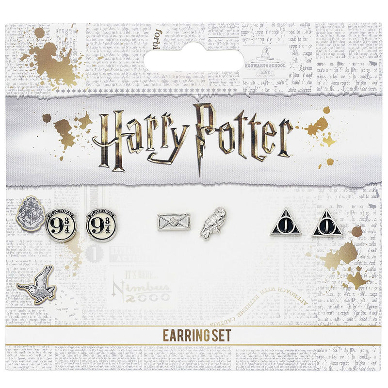 Harry Potter Silver Plated Earring Set CL, rear view