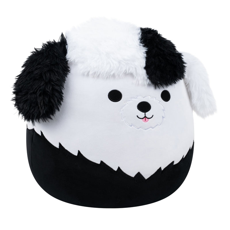 Original Squishmallows 16-Inch Brooks the Black and White Sheepadoodle - Image