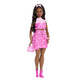 Barbie Deluxe Style Doll in Pink Denim Top & Skirt Set with Bow Print, Black Hair