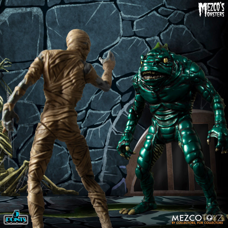 Mezco's Monsters Tower of Fear 5 Points Deluxe Boxed Set close up detail