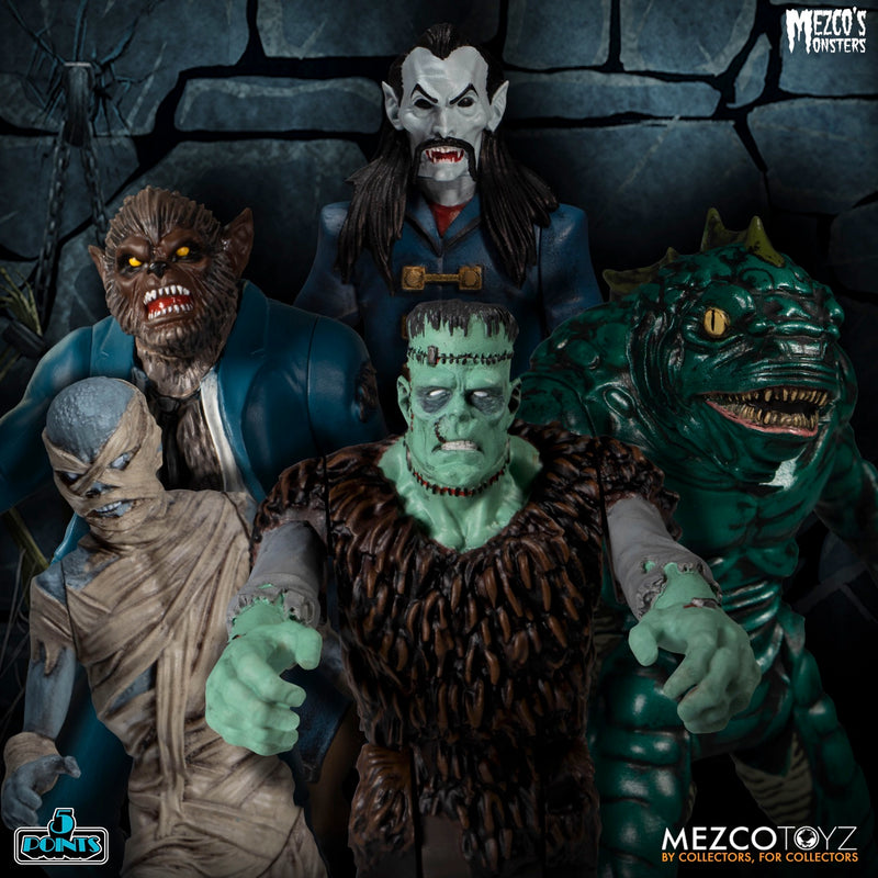 Mezco's Monsters Tower of Fear 5 Points Deluxe Boxed Set packaging view