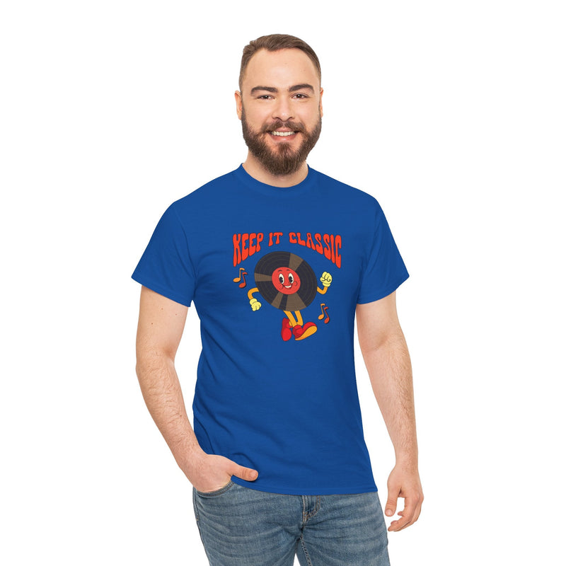 'Keep It Classic' Retro T-Shirt, size reference