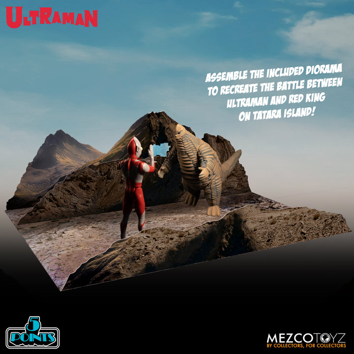 Mezco Ultraman And Red King 5 Points 2 Figures Boxed Set