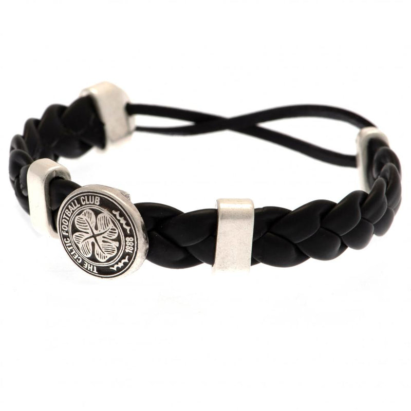 Celtic FC PU Slider Bracelet, side angle