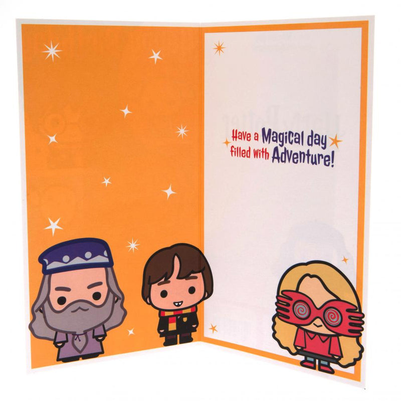 Harry Potter Birthday Card, side angle