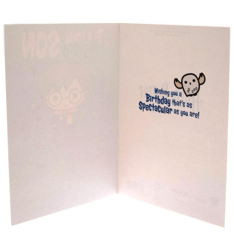 Harry Potter Birthday Card Son, side angle