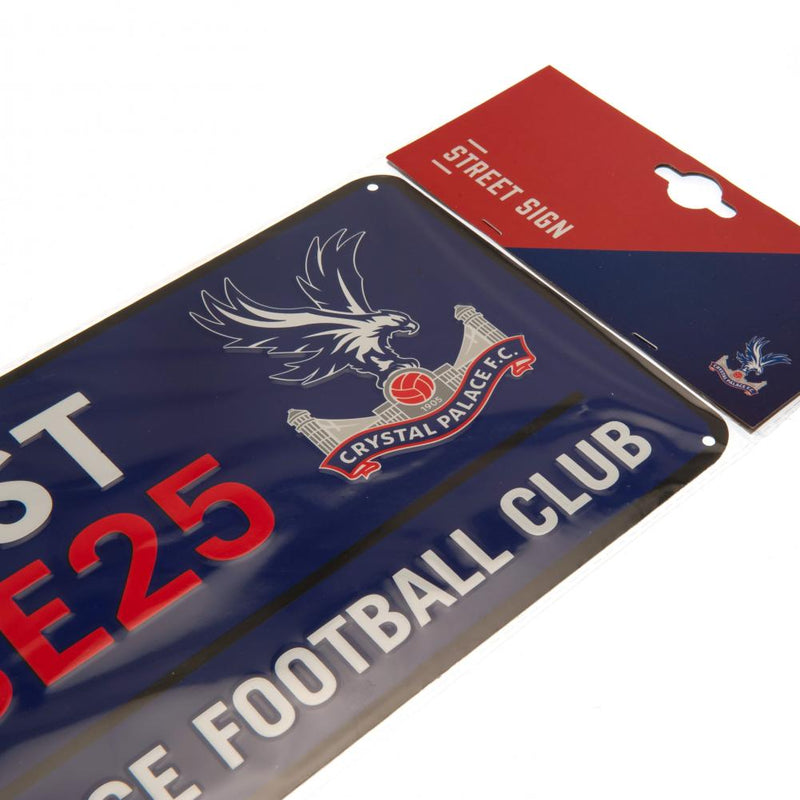 Crystal Palace FC Colour Street Sign, close-up detail