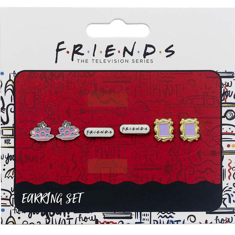 Friends Stud Earring Set, rear view