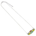 Friends Silver Plated Central Perk Necklace, side angle