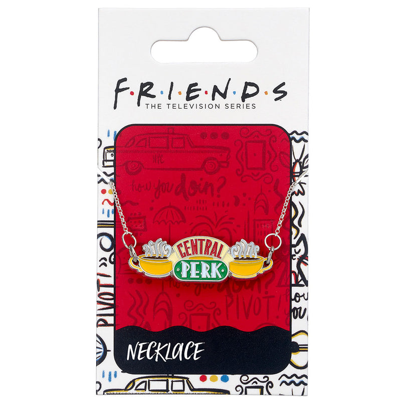 Friends Silver Plated Central Perk Necklace, close-up detail